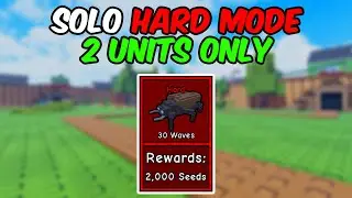 Solo Hard Mode Back Garden Map - 2 UNITS ONLY | Garden Tower Defense