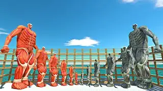 Growing Colossal Titan vs Growing Stone Colossal Titan - Animal Revolt Battle Simulator