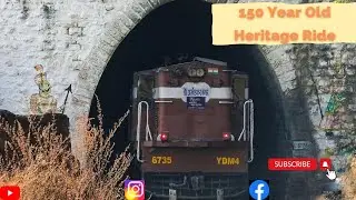 Omkareshwar Mhow Meter gauge train passing through Tunnel #metergauge #trainvideos