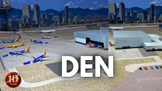 Распаковка ангара авиакомпании Southwest Airlines в масштабе 1:400 | Международный аэропорт Денвера