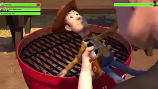 Woody and Buzz vs Sid with healthbars