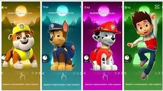 🐾 Rubble 💛 vs Chase 💙 vs Marshall 🔥 vs Ryder ⚡ | EDM Rush 🎶