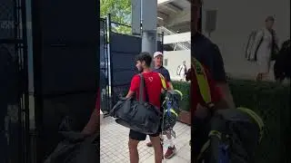 Jannik Sinner and Carlos Alcaraz before their practice session in New York- Us Open 2025 🦊👊