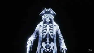 Halloween Projection Loop:  Skeleton Ghost Pirate approach