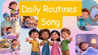 Daily Routines & Parts of the Day Song for Kids | Morning to Night|English for Kids 