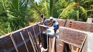 WoW Impressively Roof Formwork!-House First Floor Slab Technical centering Work In Easy and fastest