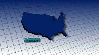 3D USA Map Animation | United States Map Motion Graphics | Free Stock Footage