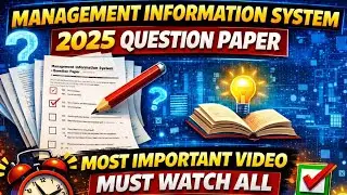 Management Information System 2025 Question Paper Mcom 1Semester #public#management#cold#information