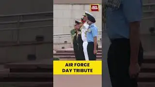 CDS Anil Chauhan and Three Forces Chiefs Pay Tribute at War Memorial on Air Force Day