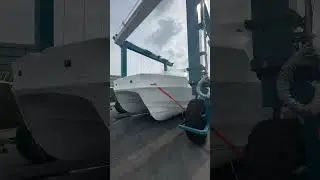 New Aquila Arriving 😁 #aquila #boat #yacht #catamaran #marinemax #clearwater #stpetersburg #tampa