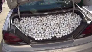 Car and Trunk Filled with Golf Balls!!!