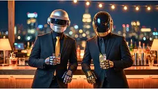🌃🤖 DAFT PUNK Skyline Lounge Vibes | Chillwave, Synthwave, Retro Funk, Nu Disco, Electronic Playlist