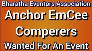 Female MC comperer hostess Wanted Bharatha Eventors Association AtoZ services for events functions