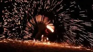 STEEL WOOL FIRE POI - Sparkle Poi Spinning