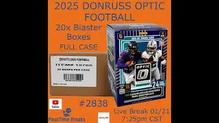 01/21 - DOWNTON HUNTING! 2025 DONRUSS OPTIC NFL - 20x Blaster Box - 1x CASE #2838 LIVE BREAK