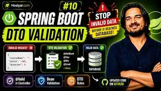 Spring Boot Mastery #10: DTO Validation Explained | Bean Validation | @NotNull, @Email Explained