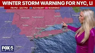 Winter storm warning for NYC, Long island