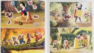 Disney Princess treasury 🎀 Stickers Snow White and the Seven Dwarfs