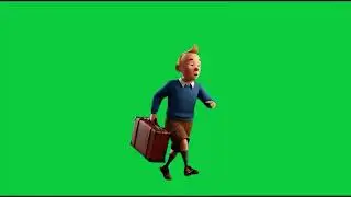 Tintin et la valise 4k Green Screen