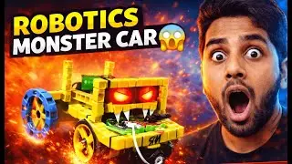 Built a Robotics Monster Car | Powerful DIY Robot Car Hindi 🇮🇳#RoboticsProject #MonsterCar #video
