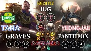 JAG TaNa Graves vs YeongJae Pantheon Jungle - KR Patch 11.2