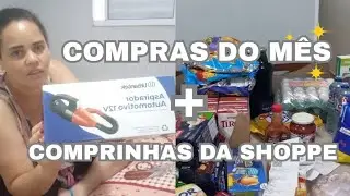 ✨️COMPRAS NO MERCADO/ COMPREI S&Oacute; O QUE PRECISAVA/COMPRINHAS NA SHOPPE MOSTREI TUDO PRA VOC&Ecirc;S🥰
