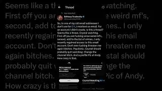 Andy Signore threatening Brittany Truskosky? Brittany illegally attacked by popcorned planet?