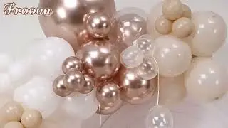 Beige Champagne Gold Balloons Garland Arch Kit