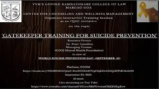 GATEKEEPER TRAINING FOR SUICIDE PREVENTION