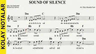 SOUND OF SILENCE--Am--(Play Along)--:Guitar,Keyboard,Flute,Melodica,Violin,Ukulele,Recorder.