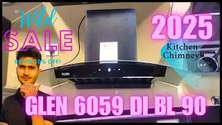 Glen 6059 DI BL 90 Auto Clean Chimney 2025 $ Glen Best 90 cm Size Kitchen Chimney