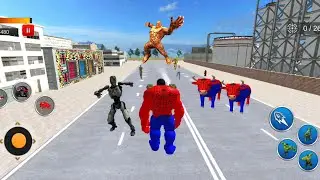 Monster Hero City Rescue - Monster, Spider Bull, Spider Helicopter, Car Transformation | GamePlay