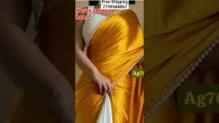#heavysatinsilk #softlilanslab #partywearsarees