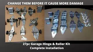 How to Install Garage Door Hinge + Roller Kit (Removal + Installation + lubricate)