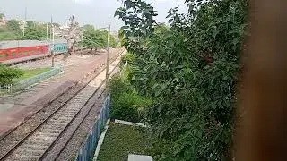 Sikkim Mahananda Express full speed departure Bharthana railway station 15484,train video