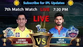 Live IPL 2020 || CSK Vs DC Live Match || DD Sports Live || Chennai Vs Delhi Capitals