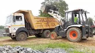 New JCB Loading Stone On Dump Truck | Jcb loading video | Jcp Trucks | All about Tractors and Jcb