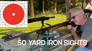 50 yard iron sights challenge Remington 513-t US Property WW2 military trainer @MnShootingSports