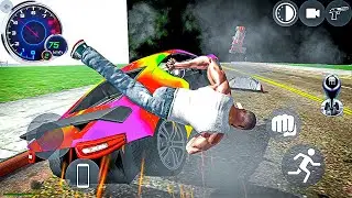 Modified Audi RGB Color High Speed Car Crash - Indian Bikes Driving 3d