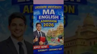 Lucknow University MA English Admission 2026 | Entrance Exam, Seat, Application Form &  Process