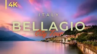 Tour of Amazing Bellagio Italy, Lake Como in 4K with Ambient Sound