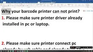 How to solve barcode printer can not print