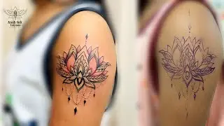 Lotus Tattoo | Mandala Lotus Tattoo for Women | Shoulder Tattoo | Madala Tattoo | Flower Tattoo