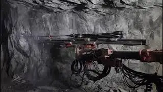 MONTABERT rock drill drilling video