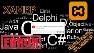Xampp latest Software Closing Error | Access is Denied | xampp-controller.exe  has stopped working