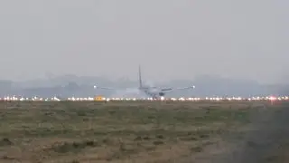 TUI Airways Boeing 737-8K5 hard landing at Turin Caselle Airport TRN from Manchester Airport MAN