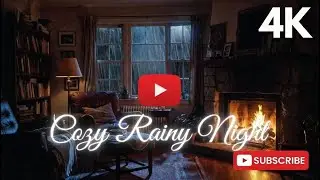 Rain & Fireplace Sounds 🌧️🔥 10 Hours Cozy Relaxation ASMR | 4K Sleep Ambience