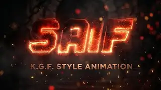 KGF style Title Animation |Saif Mirza |After effect | 