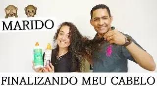 MARIDO FINALIZANDO MEU CABELO CACHEADO | OESLANHINY NUNES