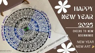  😱84 Seconds Mandala Magic ✨ | Gift Bag Art Transformation😍😍@ManasisArtistry 